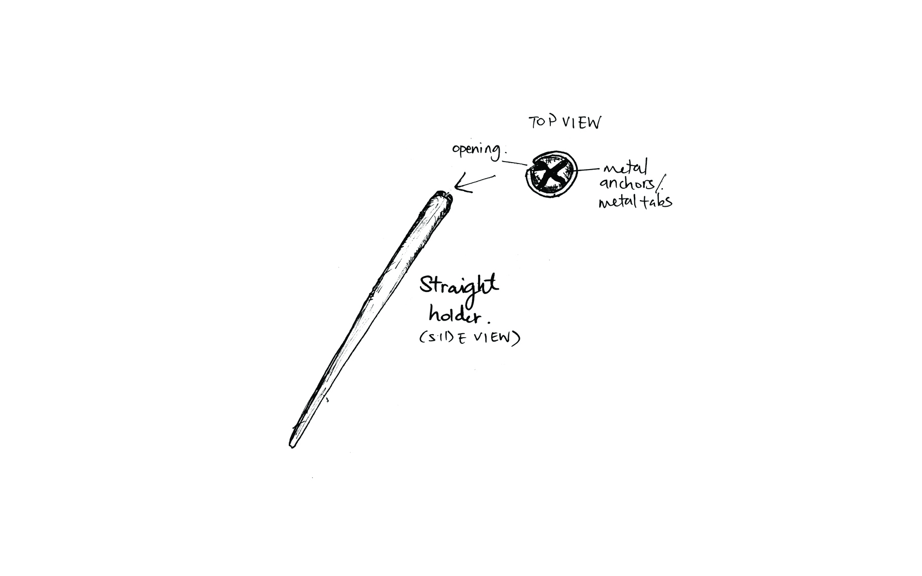 Push all 4 metal anchors towards the centre and insert the nib along the circumference of the pen (at opening). Do not use the metal anchors to anchor your nib. 