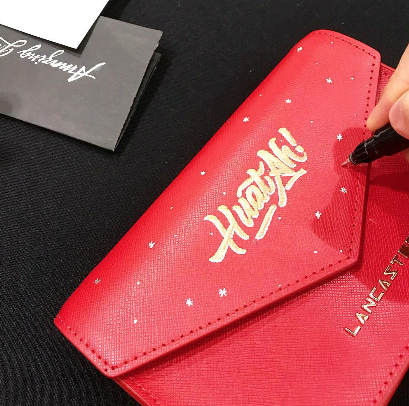 Live Event: Personalising on leather for Lancaster's event during Chinese New year 2018