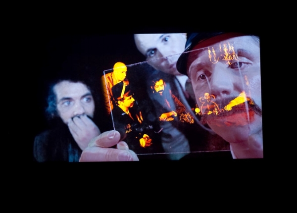 “Le Volcan,” a video installation by Tony Oursler. CreditByron Smith for The New York Times