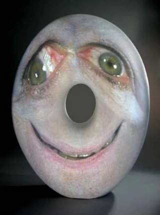 Sug, 2003. Fiberglass Sculpture and DVD Projection, 46 X 32 x 16 inches. MP 364
