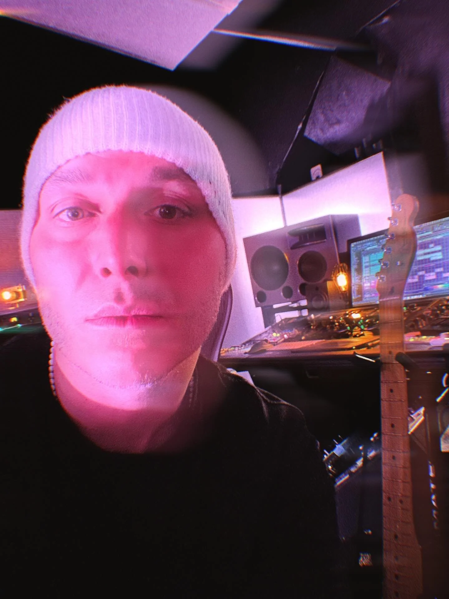 Currently hiding between speakers and guitar strings.  Sorry I haven&rsquo;t been more talkative my good peeps.  Life&lsquo;s been busy!  New music coming soon