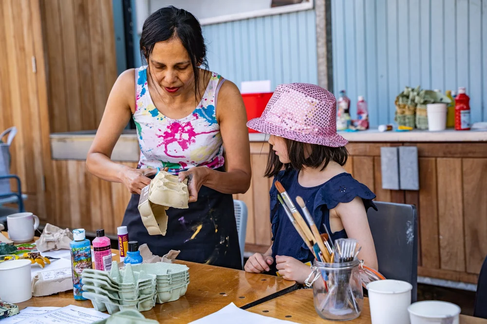 Creating mixed media sculptures, Primary ( 2024) Photo by Rae Dowling