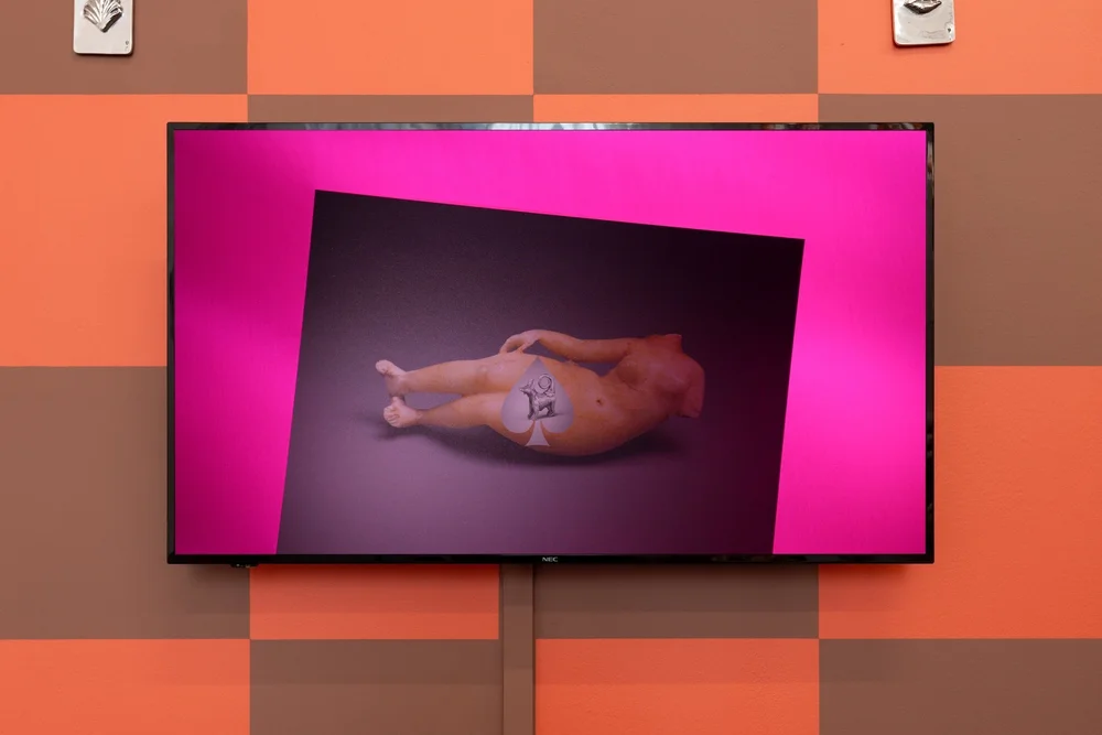 Jala Wahid, I Love Ancient Baby (2023). Installation view in Imagining Otherwise, Primary (2024). Photos by Jules Lister.