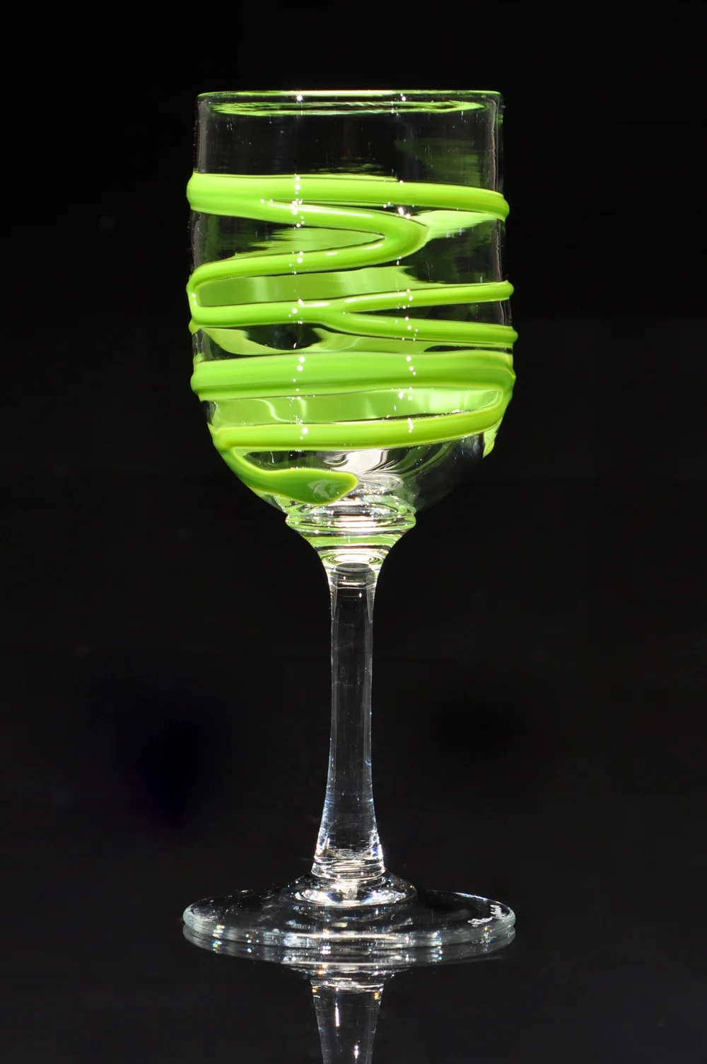 Green Wine Goblet  SteubenCountyGlass