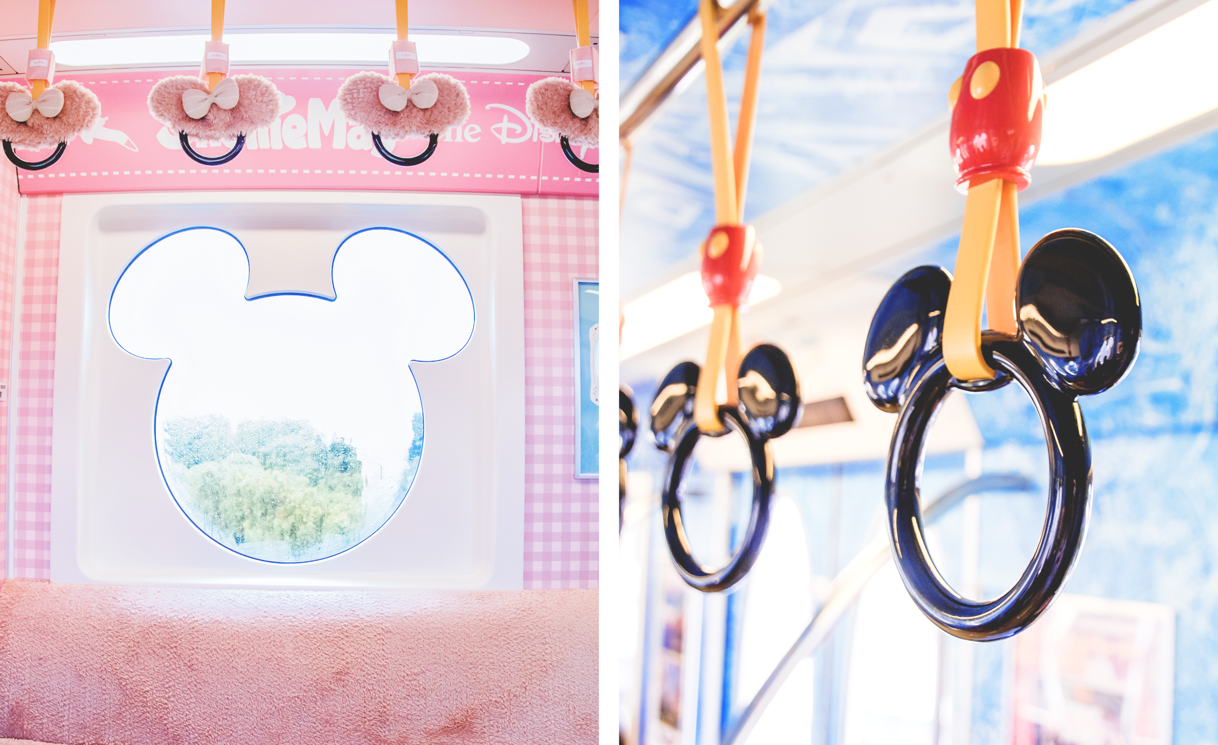 3. The transportation The easiest (and not to mention, the cutest) way to get around TDR is the Disney Resort Line. It's not your average monorail, with plush seats and everything Mickey shaped (from the windows to the handles!) One of the best things about the Disney Resort Line is their seasonal overlays. There's an entire train just dedicated to Duffy and friends! Once you sit down, you won't want to get up. 