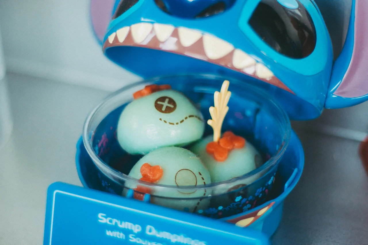 Scrump Mochi from Space Place FoodPort (¥400) Unfortunately, these adorable Scrump mochi were a seasonal item, but you can still find mochi throughout the Disney resort. These had such unique fillings: banana, mango, and purple sweet potato cream!