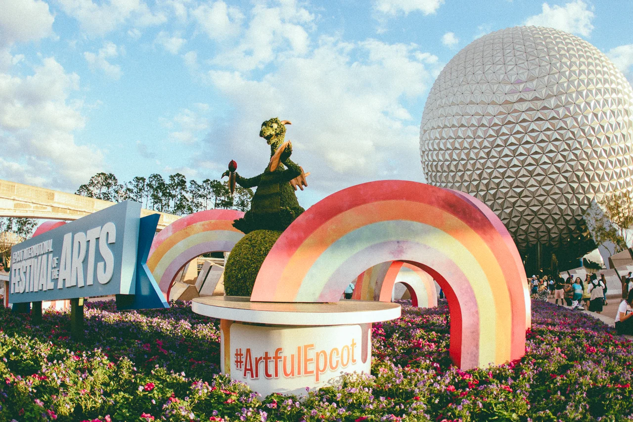 Maybe I'm a bit bias, but the Festival of Arts has the best main entrance display I've ever seen at Epcot. π