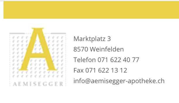 Dominik Engeli Drogerie & Apotheke Aemisegger: http://www.aemisegger-apotheke.ch