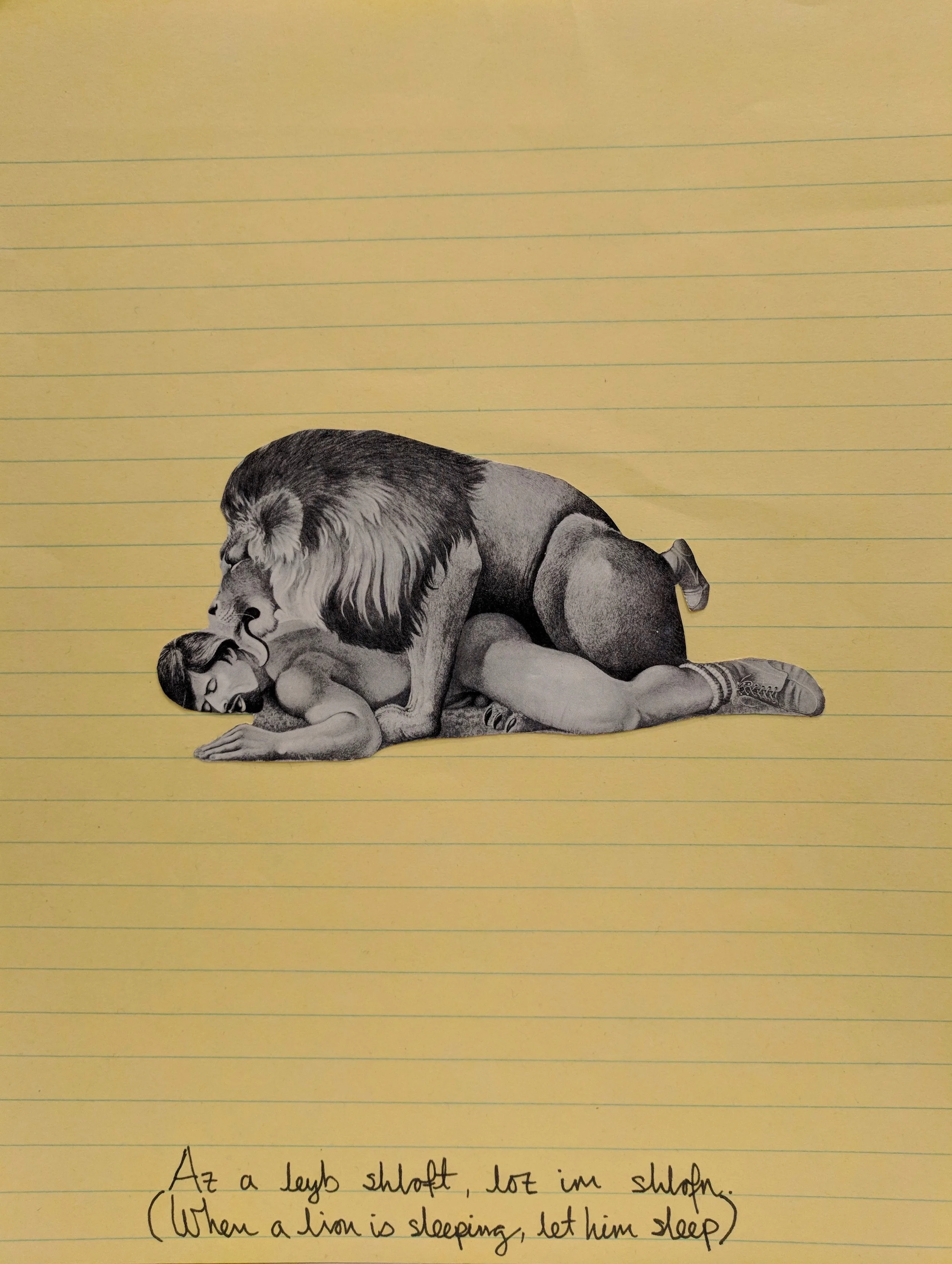 Az a leyb shloft, loz im shlofn (When a lion is sleeping, let him sleep)