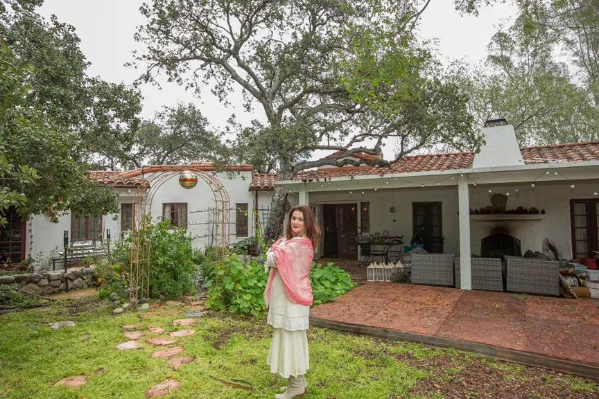 Memories have already filled the back yard, as Michele was getting a bit nostalgic. 