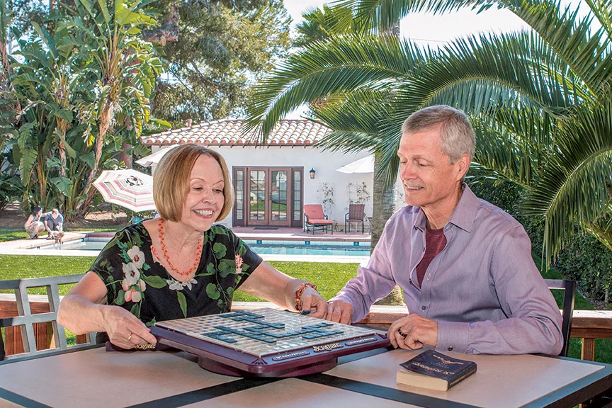 Scrabble seems to be not just a simple pastime, but a source of competition for this academic family. 