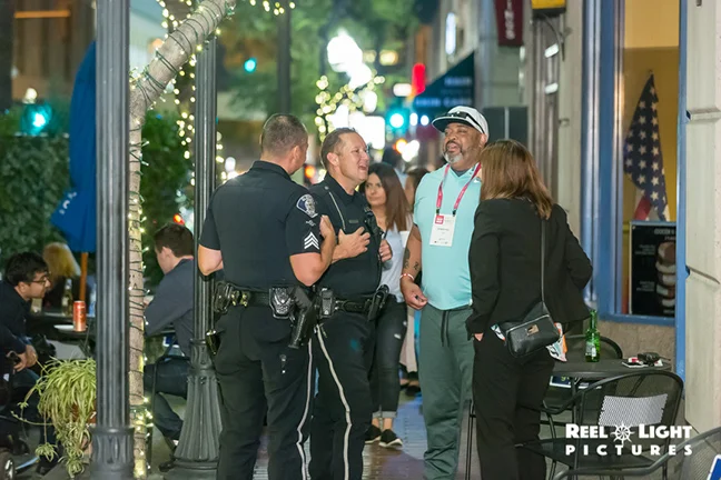 Two of my personal friends, Sergeant Craig Tweety and Robert Hill reconnect during the festivities.