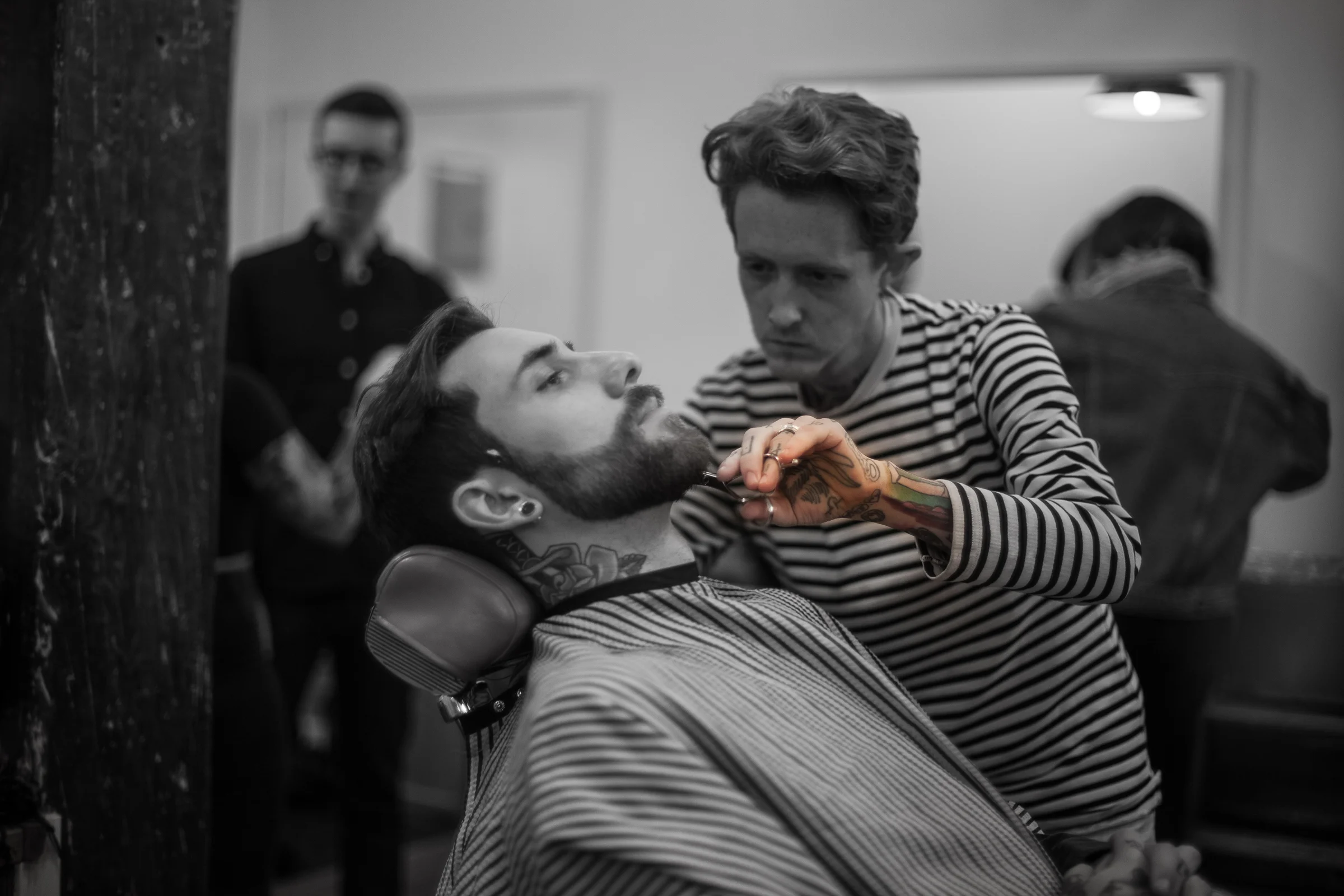 Matthew Baker at Black Rabbit Barbershop in 2015.