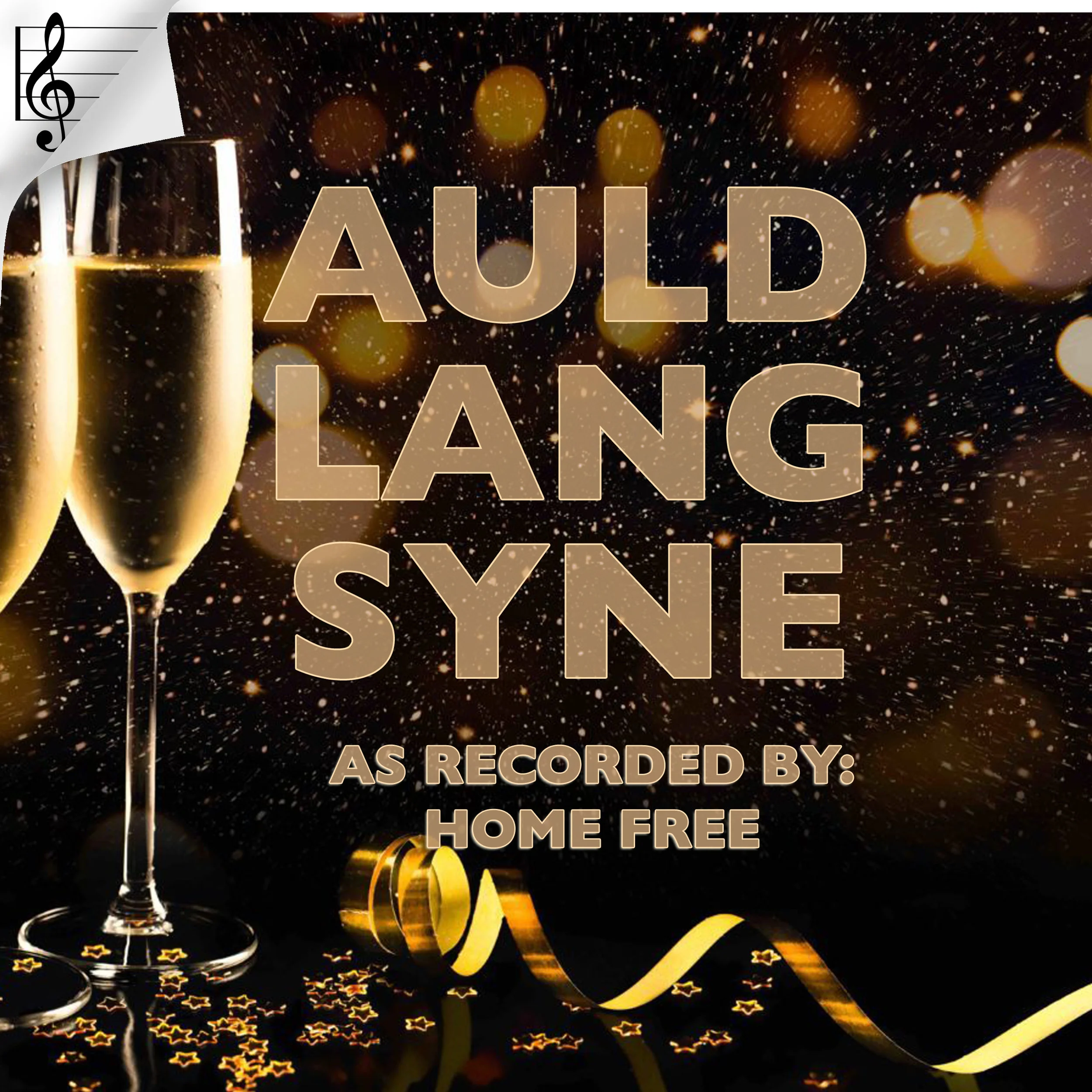 Auld Lang Syne - Sheet music - SATBB