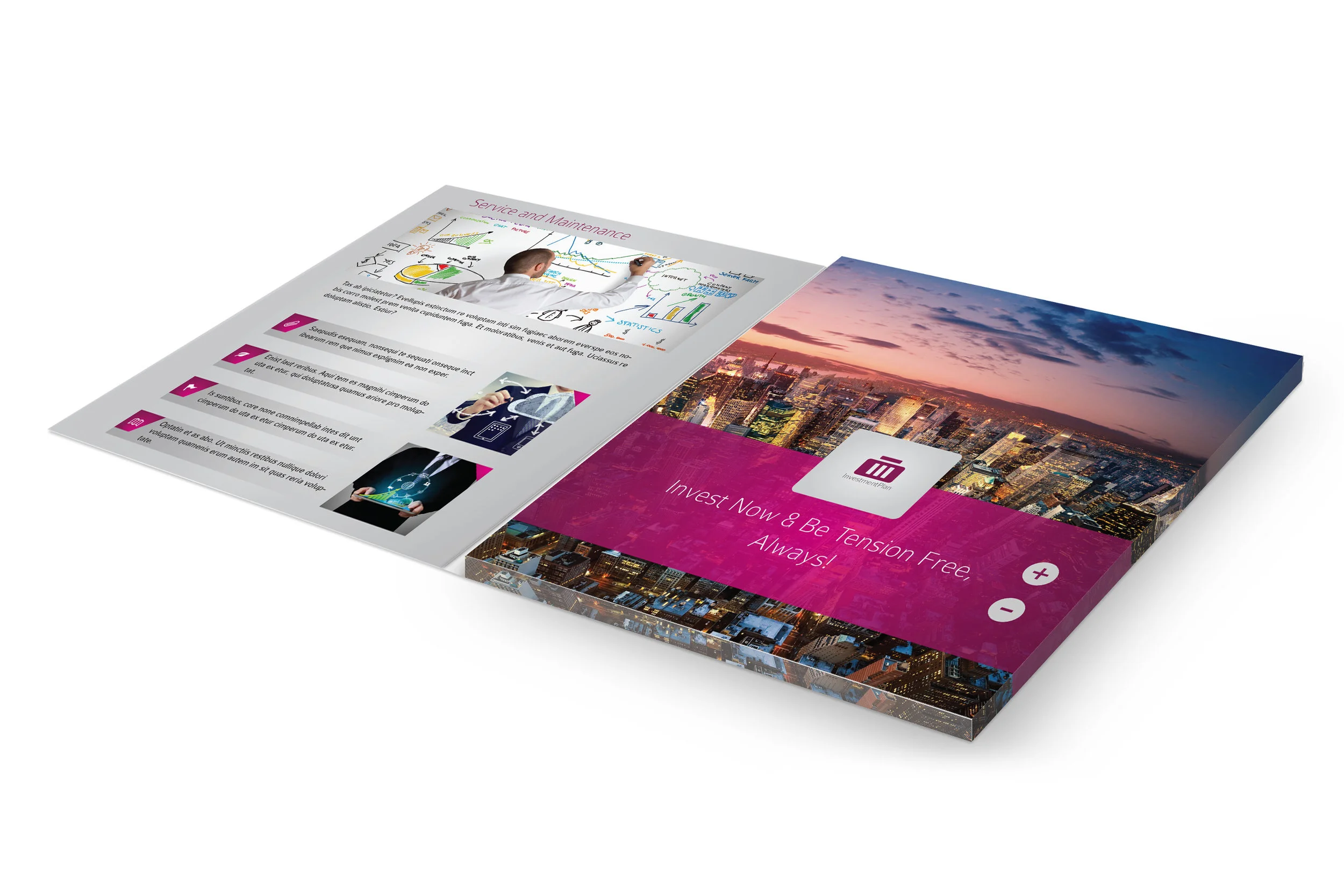 Bi-Fold Square Audio Brochure 8" X 8"
