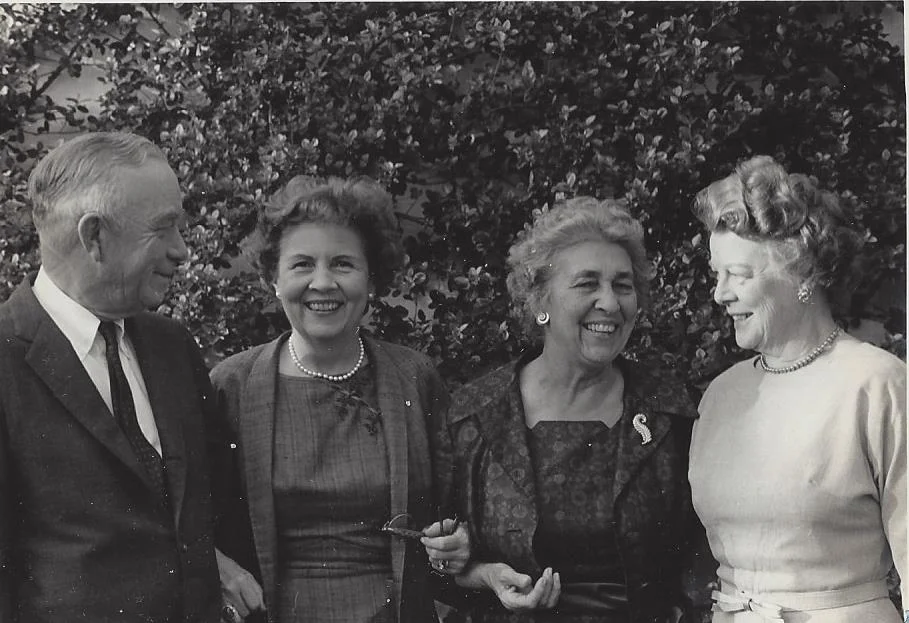 Howard Rouse, party guest, Honeywood Rouse and Howard's sister Dora Lisle, 1963