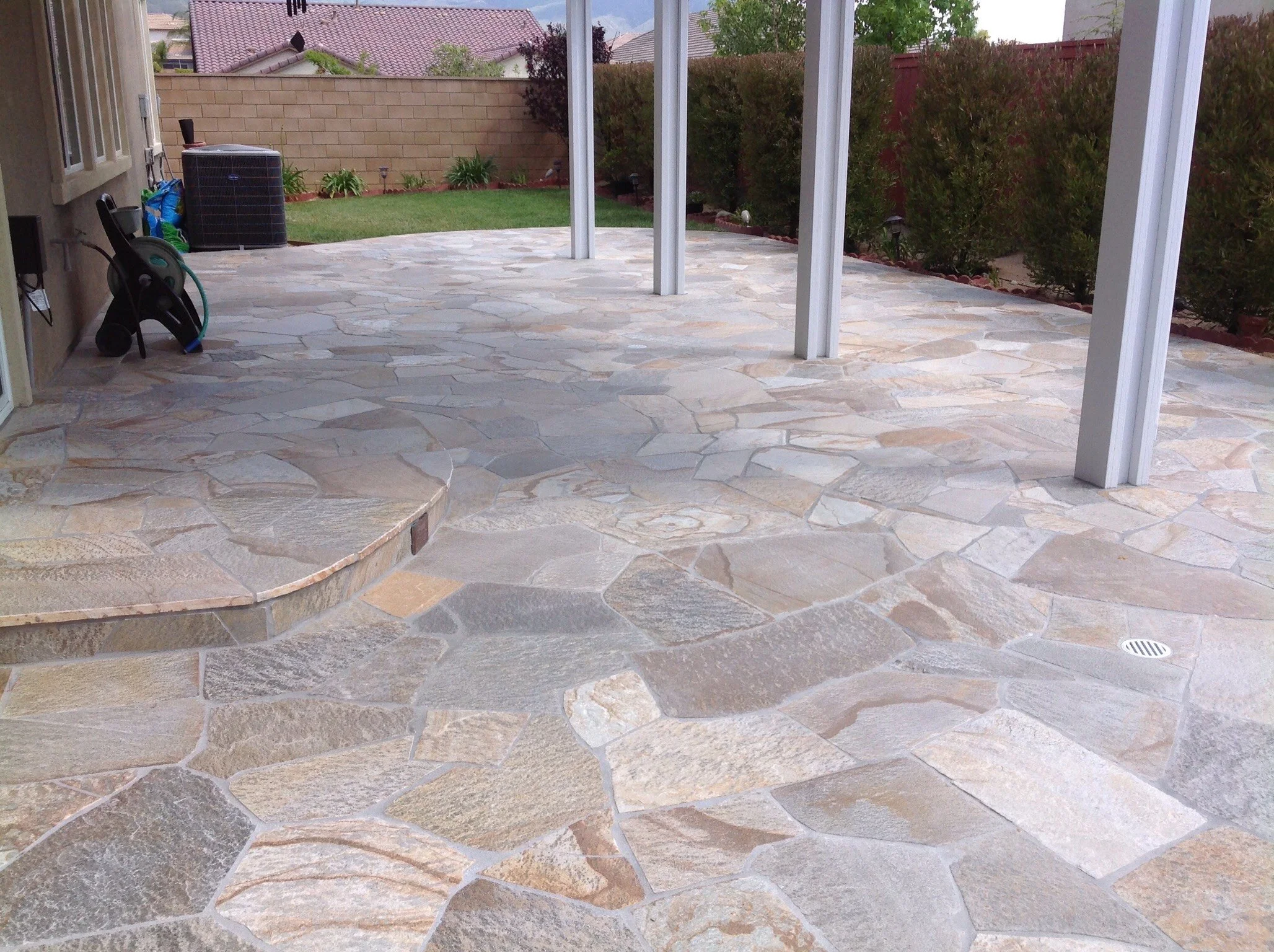 Stone Patio by Concrete Contractor in Temecula, CA.