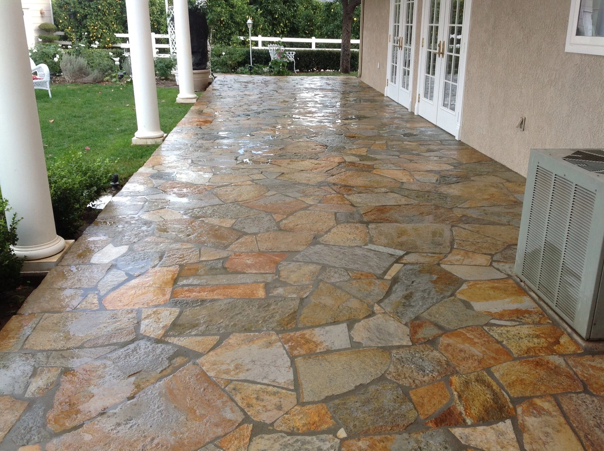 Stone Patio by Concrete Contractor in Temecula, CA.