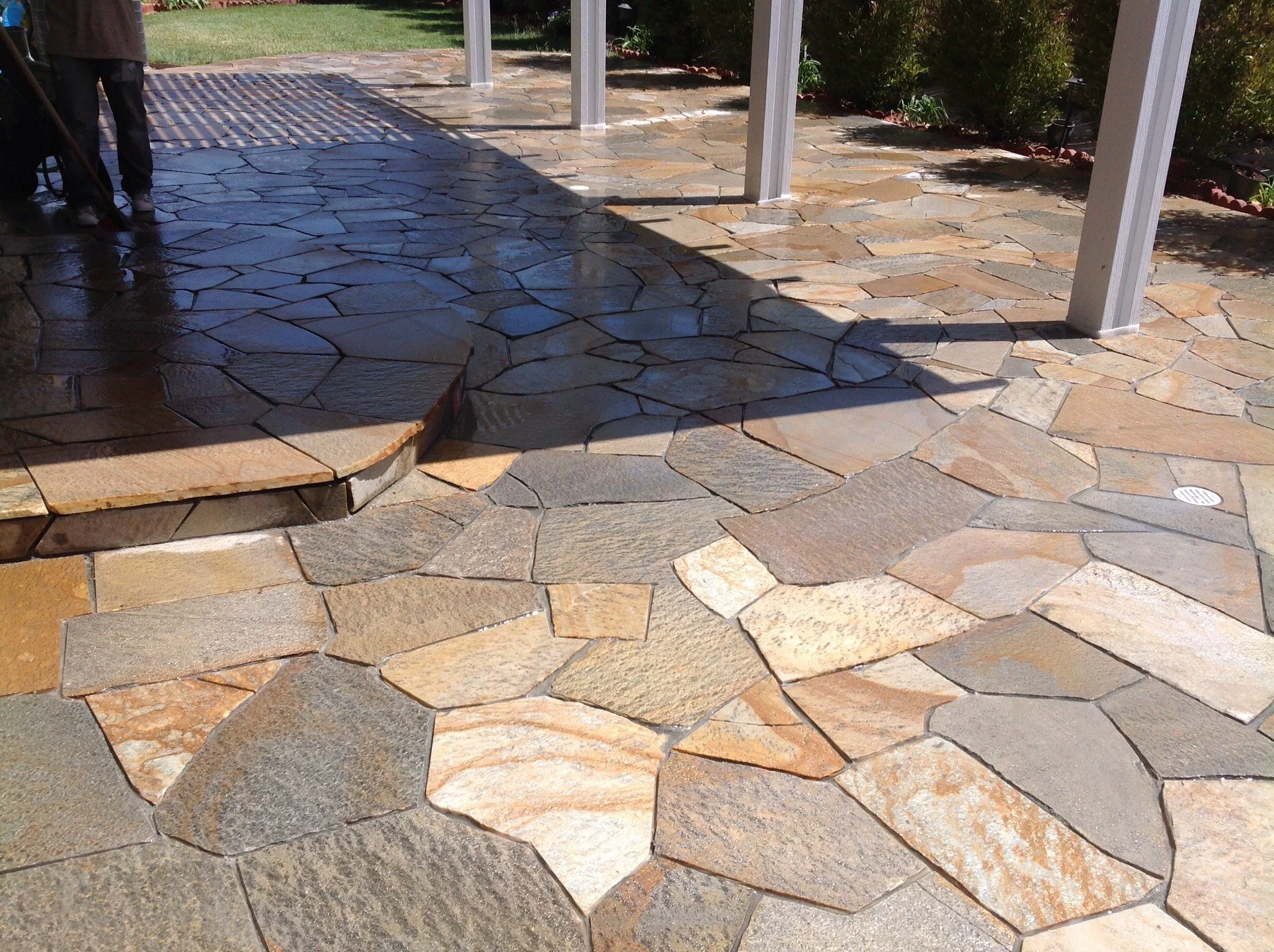 Stone Patio by Concrete Contractor in Temecula, CA.