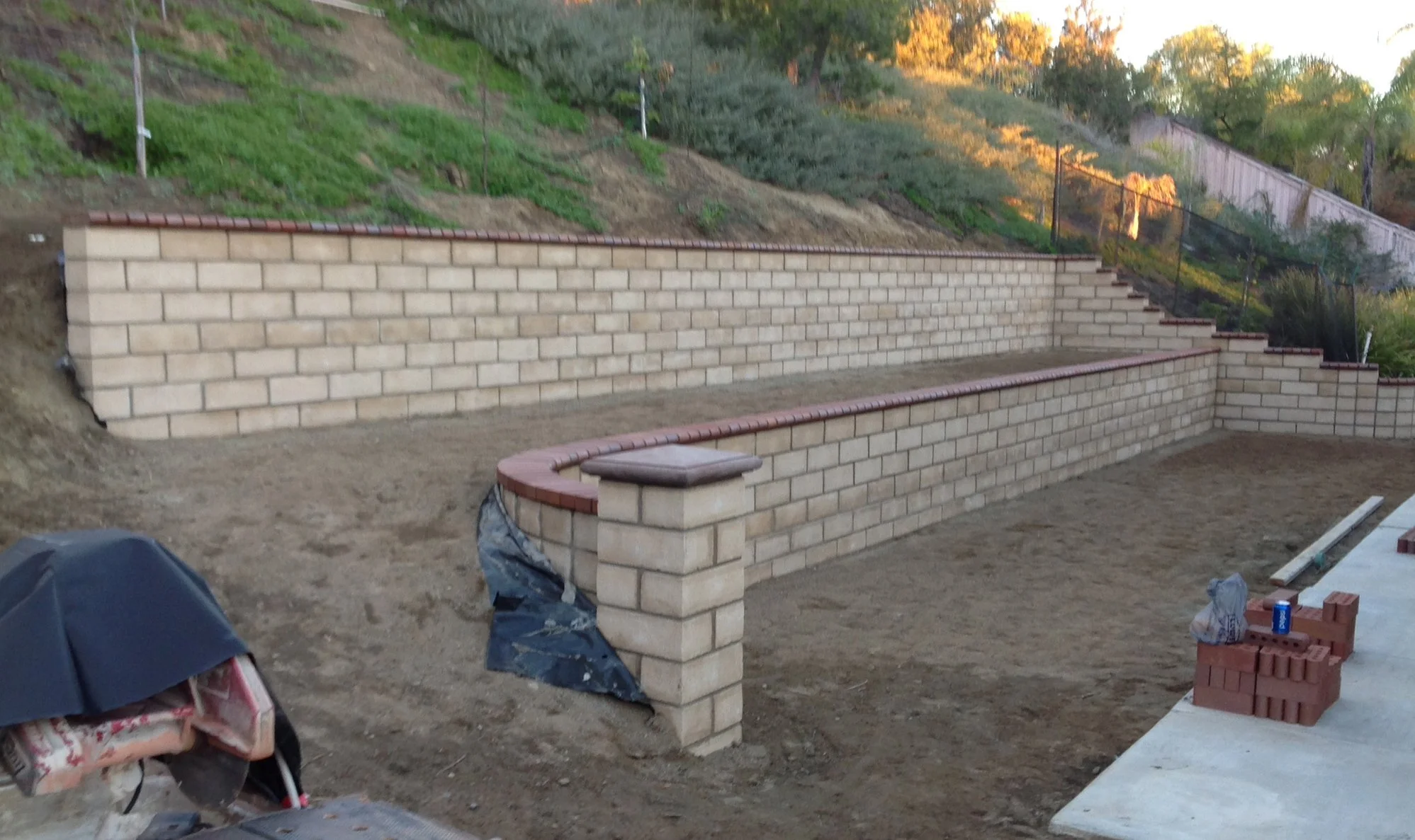 Concrete Block Retaining Wall