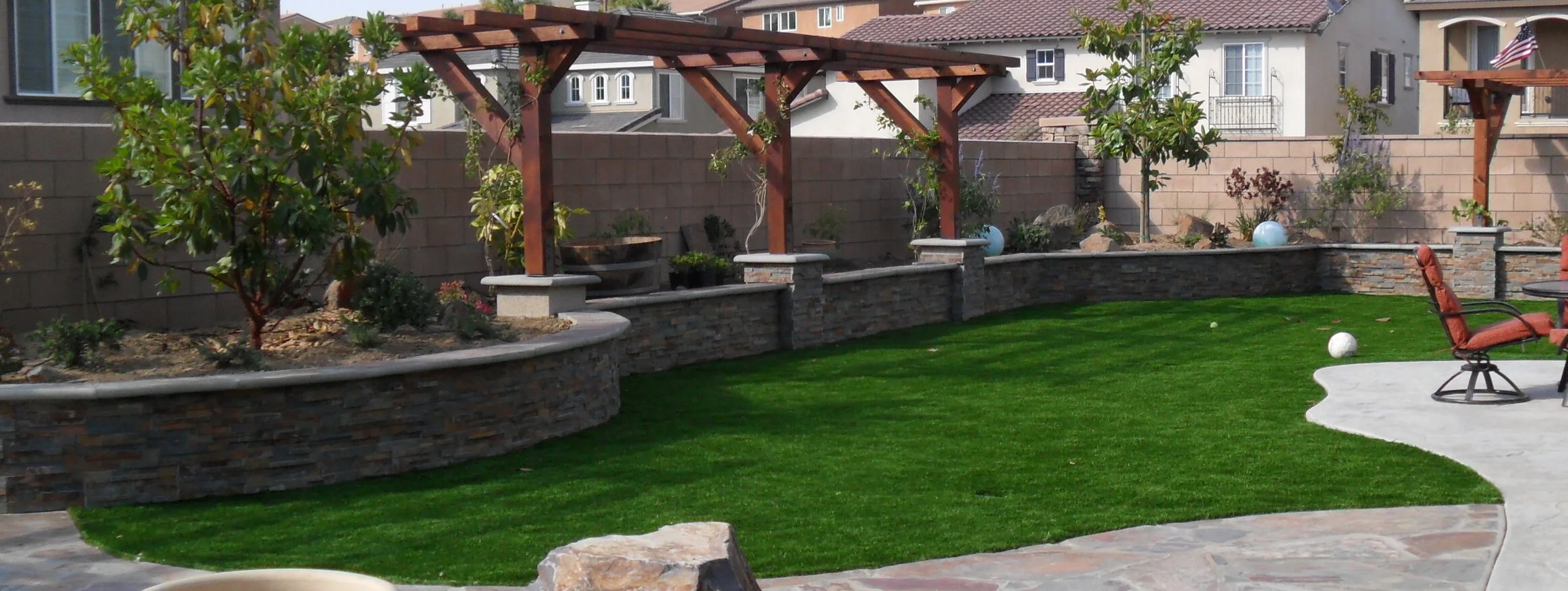 Stone Retaining Wall