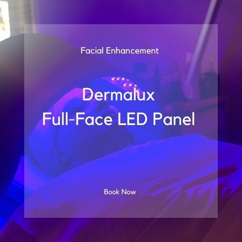 Calling all facial lovers! Have you tried our Dermalux Enhancement ? Our Dermalux Full-Face LED Panel targets problem skin, anti-aging &amp; accelerates healing by delivering combinations of Red, Blue, and Near Inrared wavelengths. Available to be ad