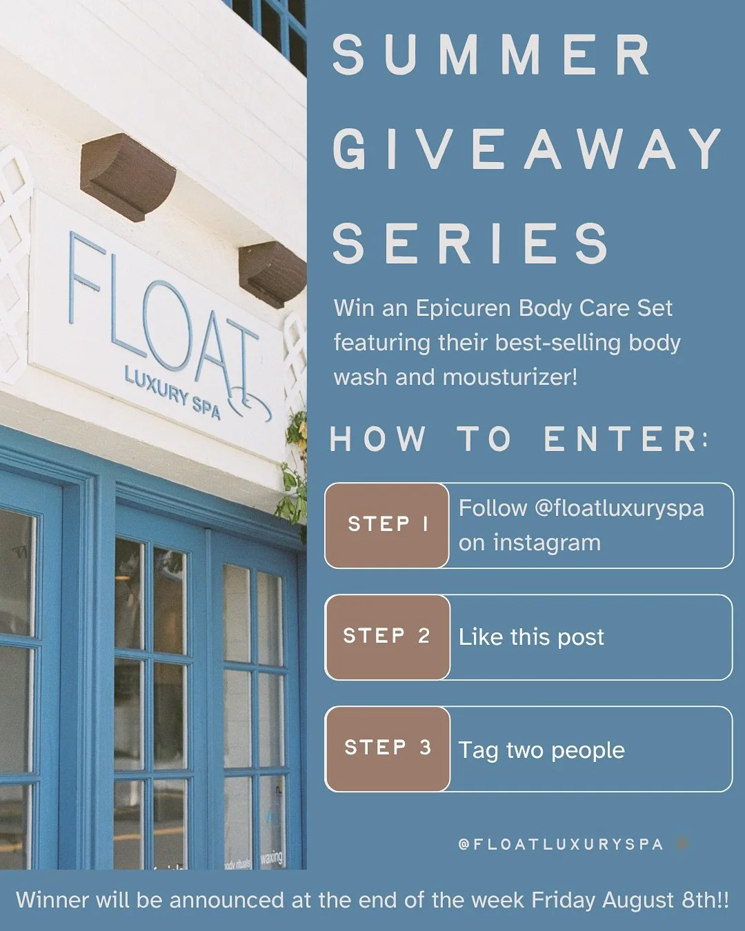 🌞SUMMER GIVEAWAY ALERT 
This is the first of our summer giveaway series. We&rsquo;re celebrating the season with a dreamy body care set from Epicuren &mdash; featuring their best-selling body wash + moisturizer! 💧✨

Here&rsquo;s how to enter:
1️⃣ F