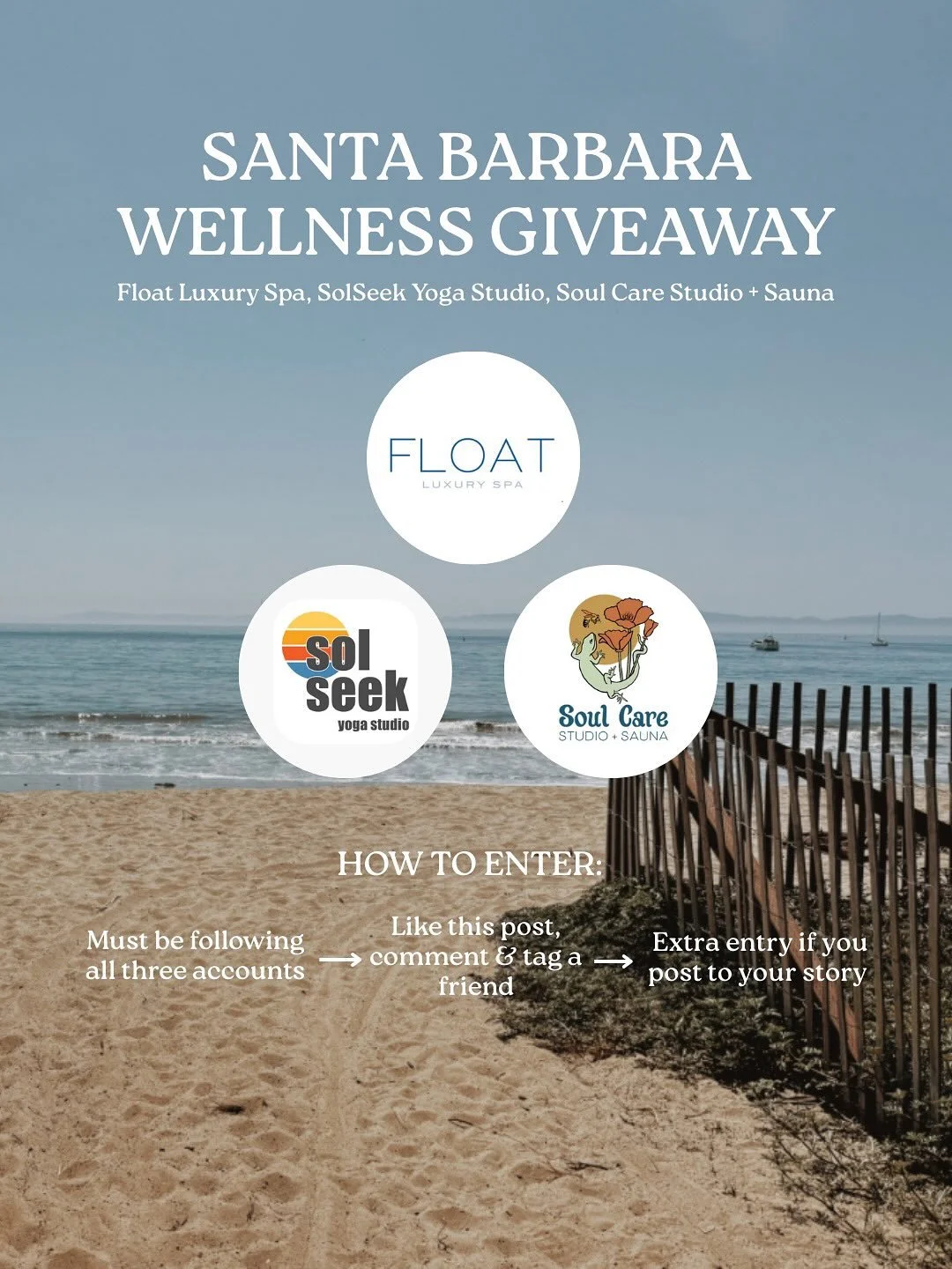 GIVEAWAY ALERT! Nourish your mind, body, and soul - we&rsquo;ve partnered with @soulcaresb and @solseekyogasb to bring you a holistic wellness experience!

Giveaway rules: 
✨ Must be following all three accounts 
✨ Like this post, comment &amp; tag a