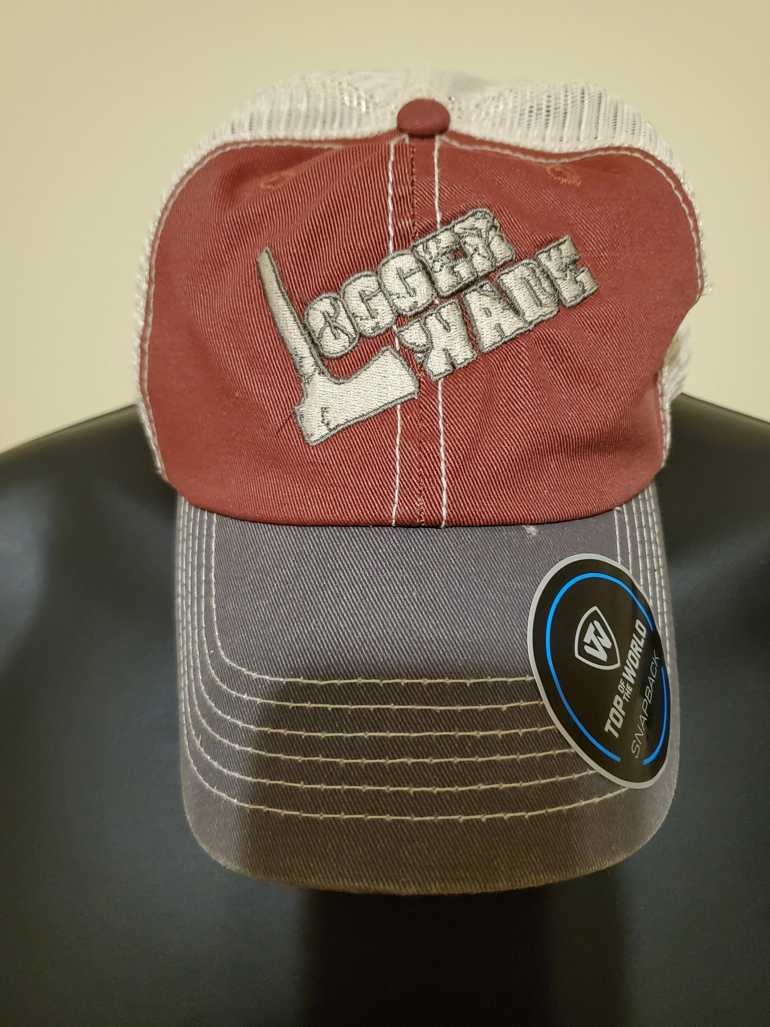 Red Top Of The World Snap Back Hat Logger Wade Red Top Of The World Snap Back Hat Logger Wade