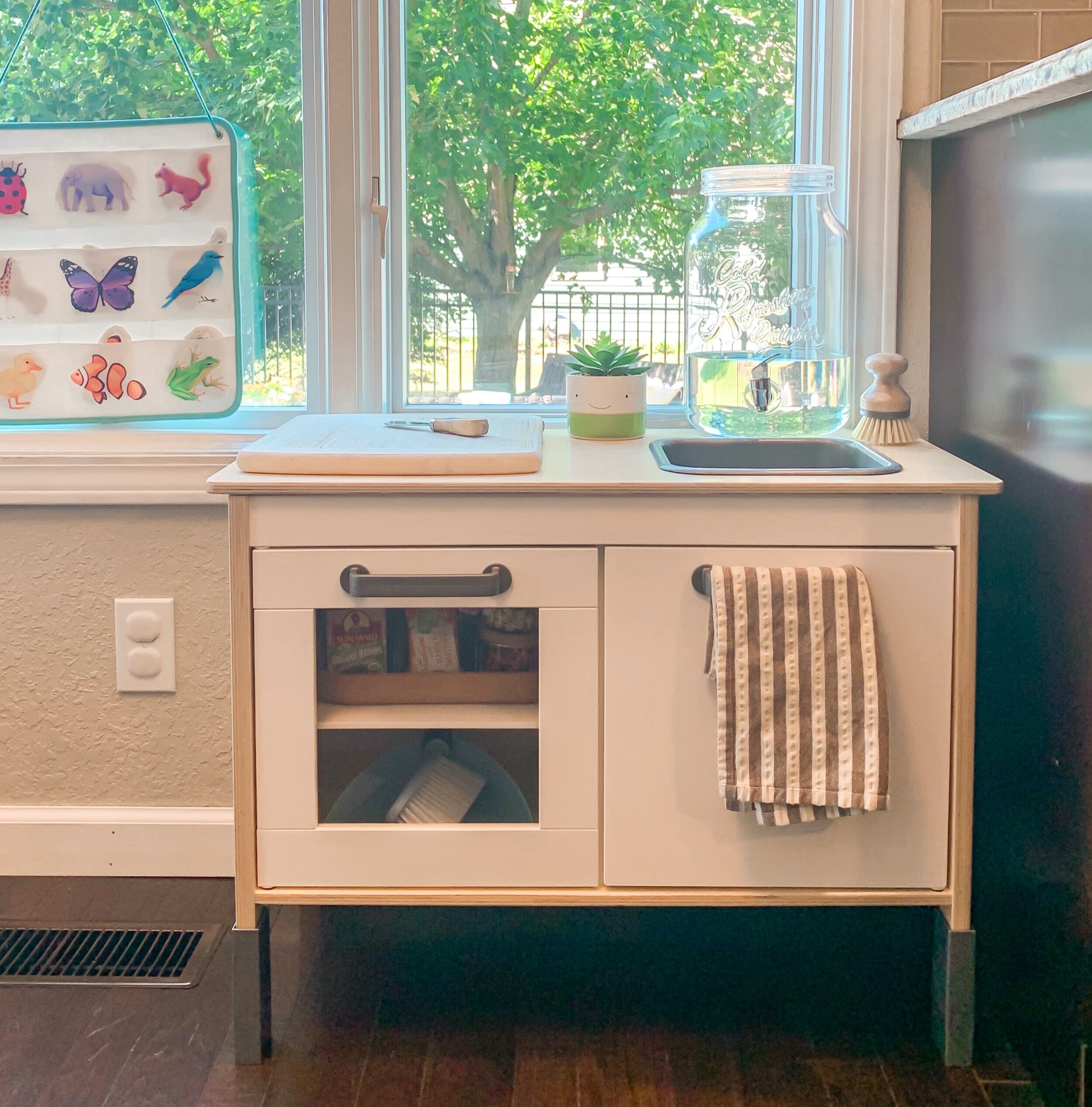 Functional Montessori Kids Kitchen (With Working Sink) IKEA Hack!