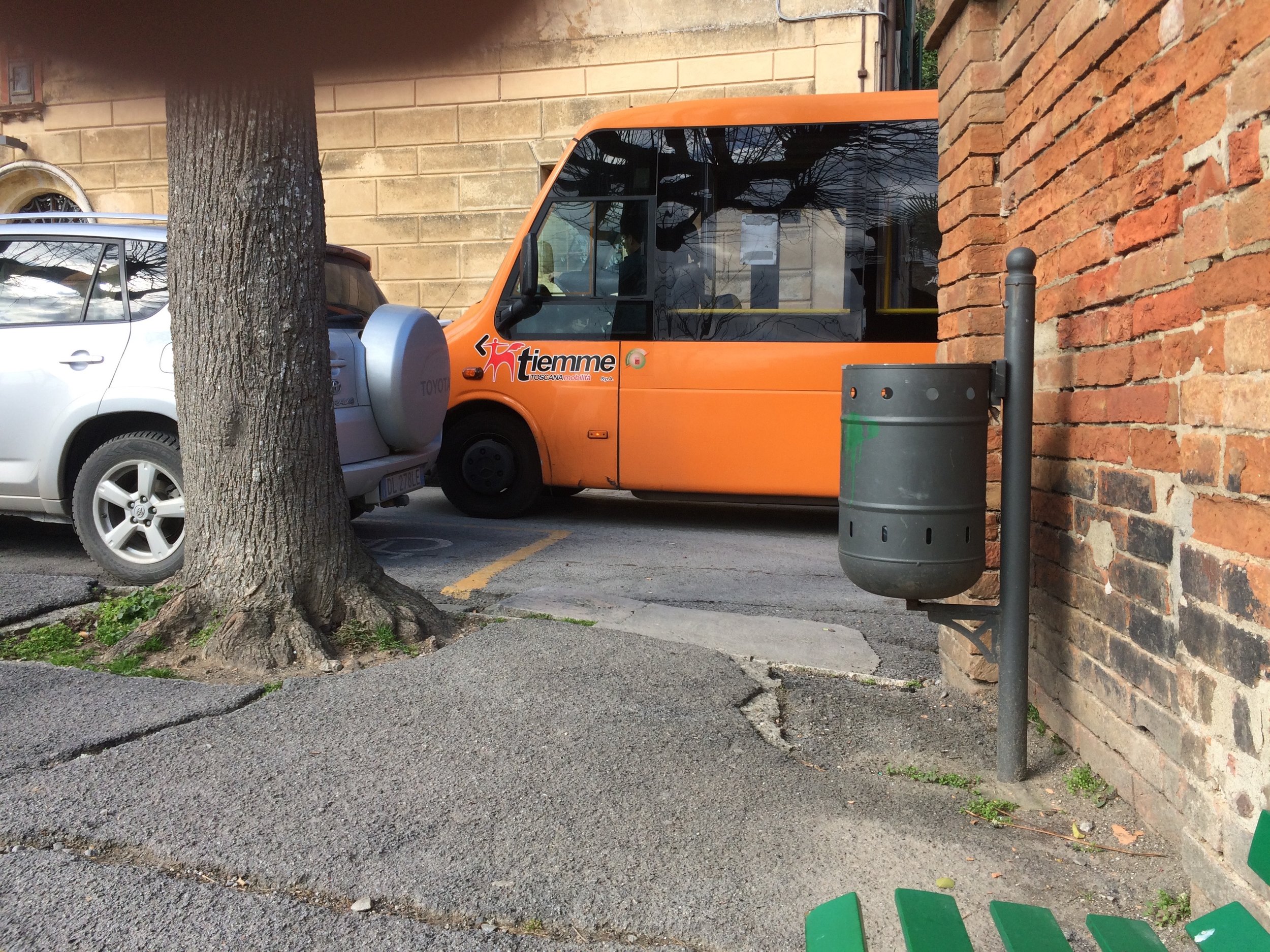 "Maybe I can get through. I'll keep backing up and moving forward. Maybe something will change". Driver was also being given advice by passer's by.