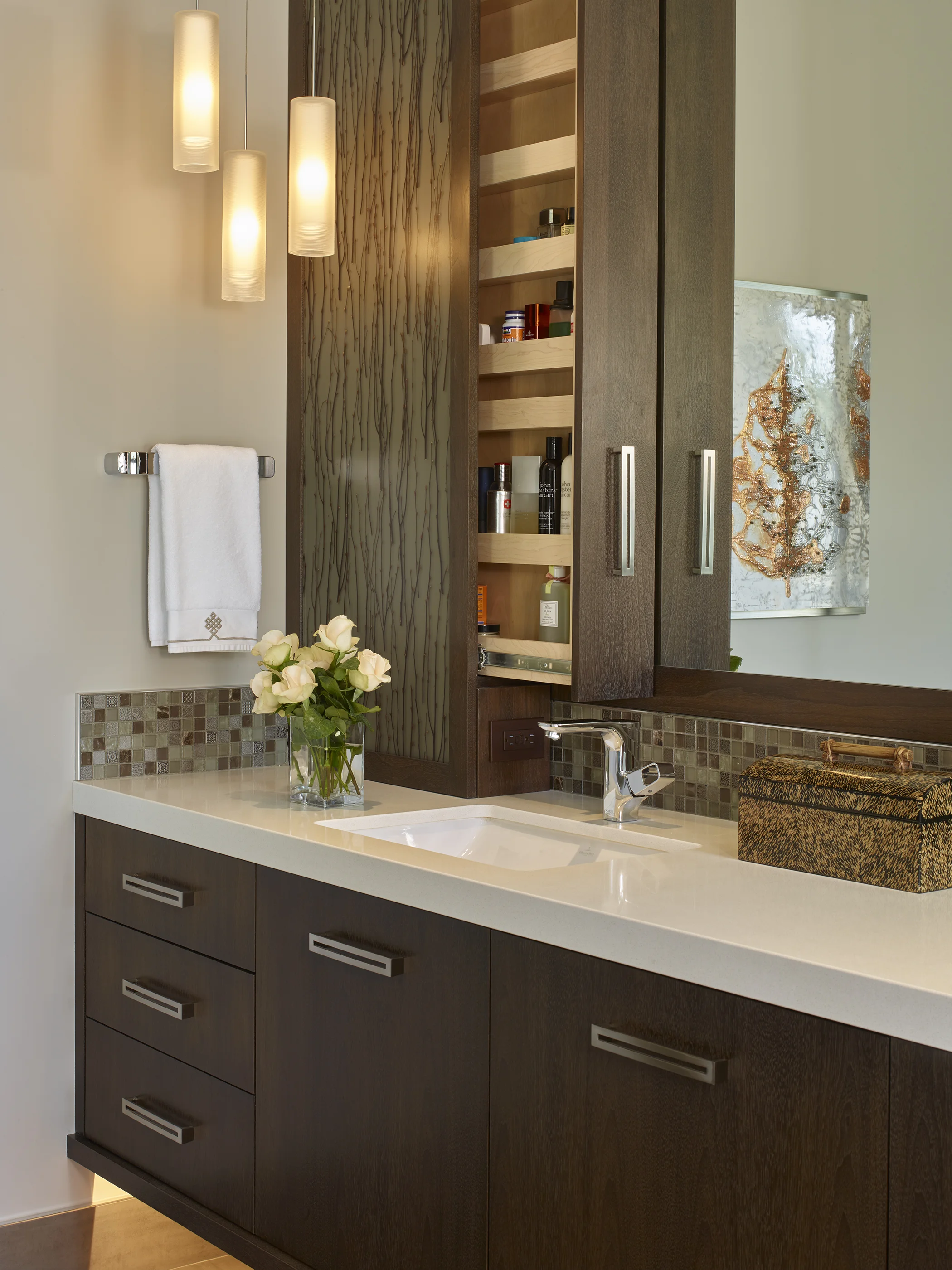 Bathroom Hidden Storage Detail