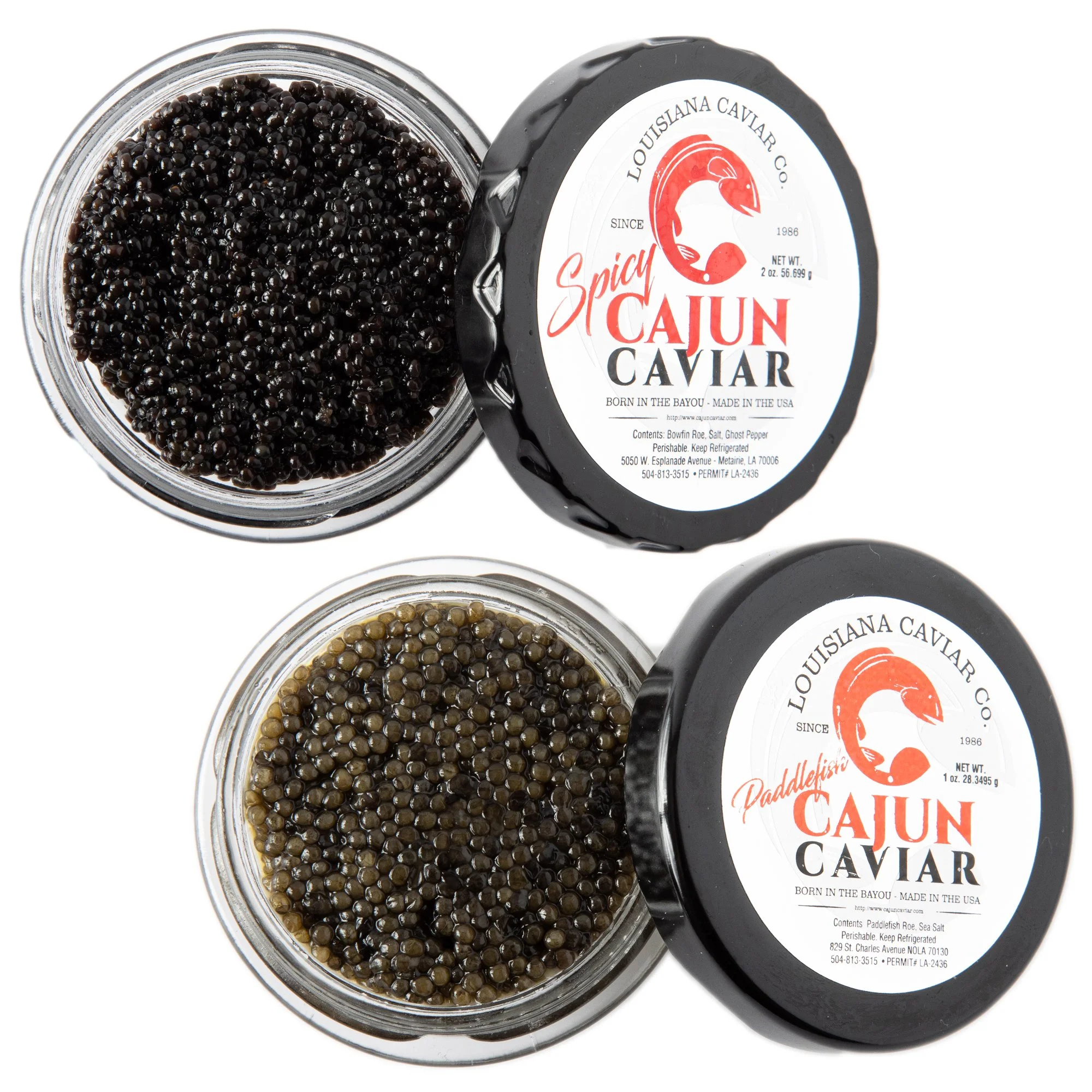 Spicy Cajun Caviar & Paddlefish Perfect Duo Gift Set