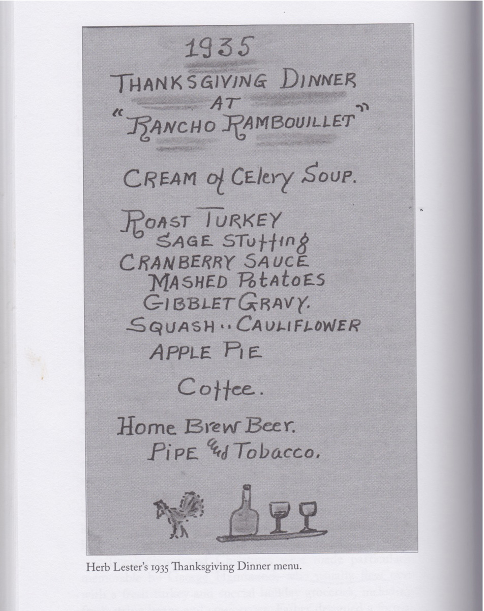 Herb Lester was meticulous in many respects, including creating the menu for Thanksgiving dinner