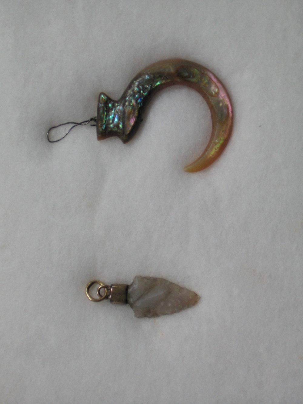 Abalone Fish Hook and Arrowhead