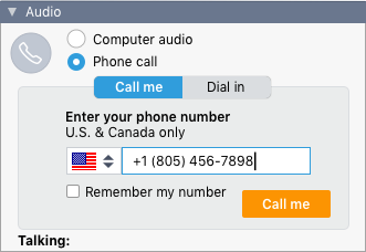 Phone number entered