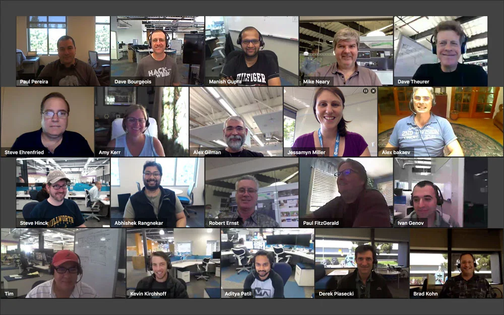 Customers told us how important it was to see their entire team, especially when distributed or remote. This is a photo of the team who built this feature.