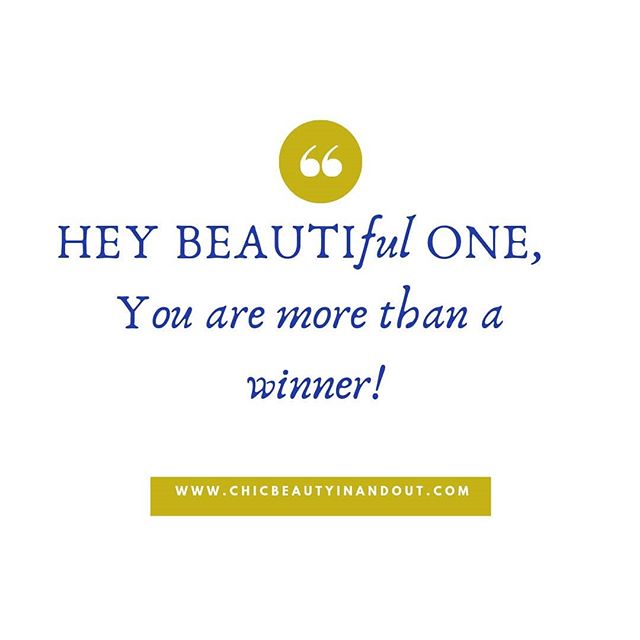 ▪W I N N E R▪

You are a Winner not by your own strength or power but all by God's grace. If the situation you are currently in makes you think otherwise, ponder on this verse from the Bible ( Philippians 4:13 I can do all things through Christ who s