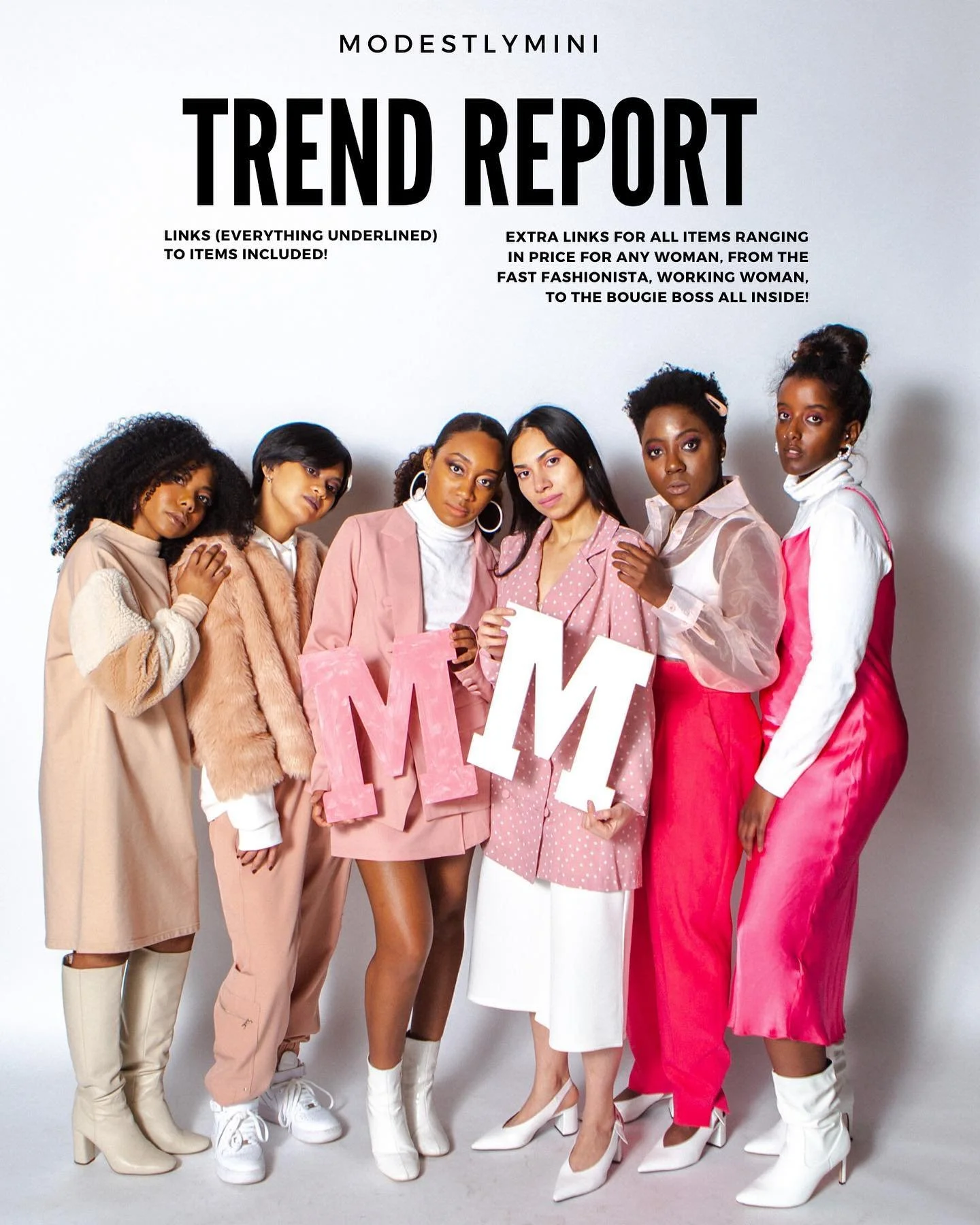MODESTLYMINI is your very own Personal Styling Service centered on helping women transform their personal styling within ANY budget
.
.
1. MMTrends Report: Get your LATEST trends for EACH style personality. LINKS to ALL items pictured are INCLUDED! N