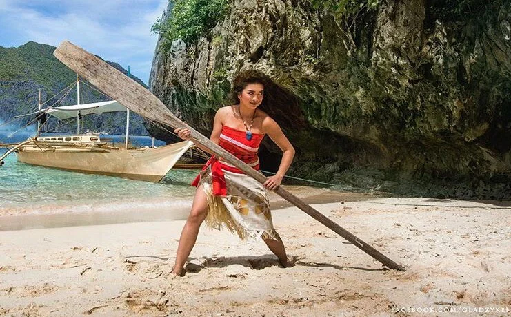 This Moana-inspired photo shoot took place on the shores of El Nido, Palawan, recently ranked number one in Conde Nast Traveler 's list of "20 Most Beautiful Beaches in the World."