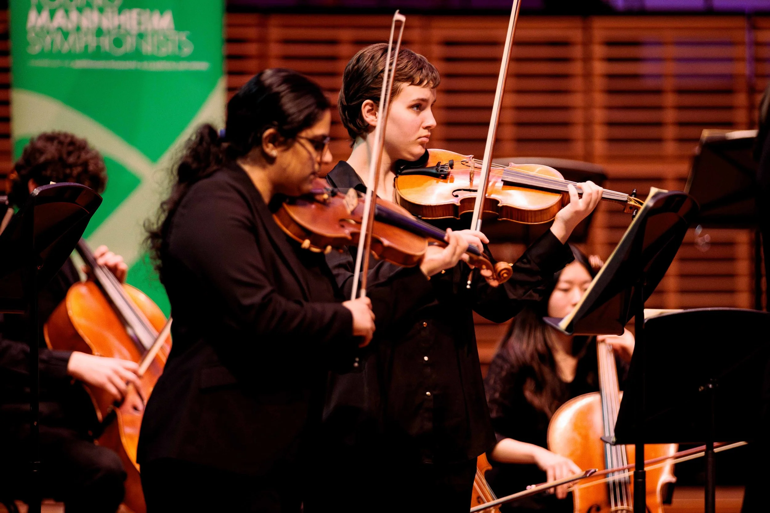 Monica Rallabhandi Violin with Emma Young Violin at YMS 2026 National Academy credit. Karamanos & co.media 2.jpg