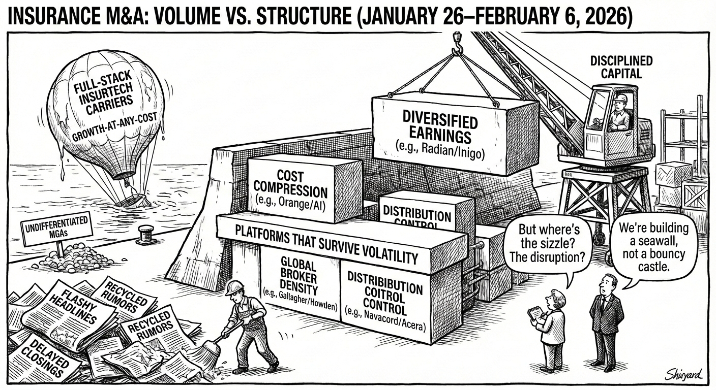 Insurance and InsurTech M&amp;A deals: January 26 - February 7, 2026