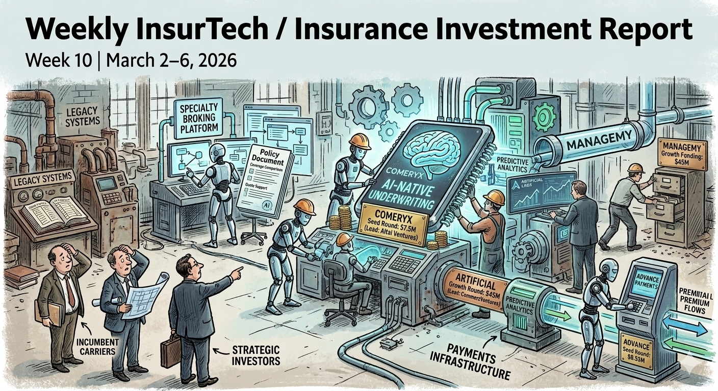 Weekly InsurTech / Insurance Investment Report: March 2–6, 2026