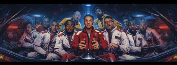 The gatefold of Logic's The Incredible True Story , painted by Sam Spratt. Courtesy of Def Jam Records