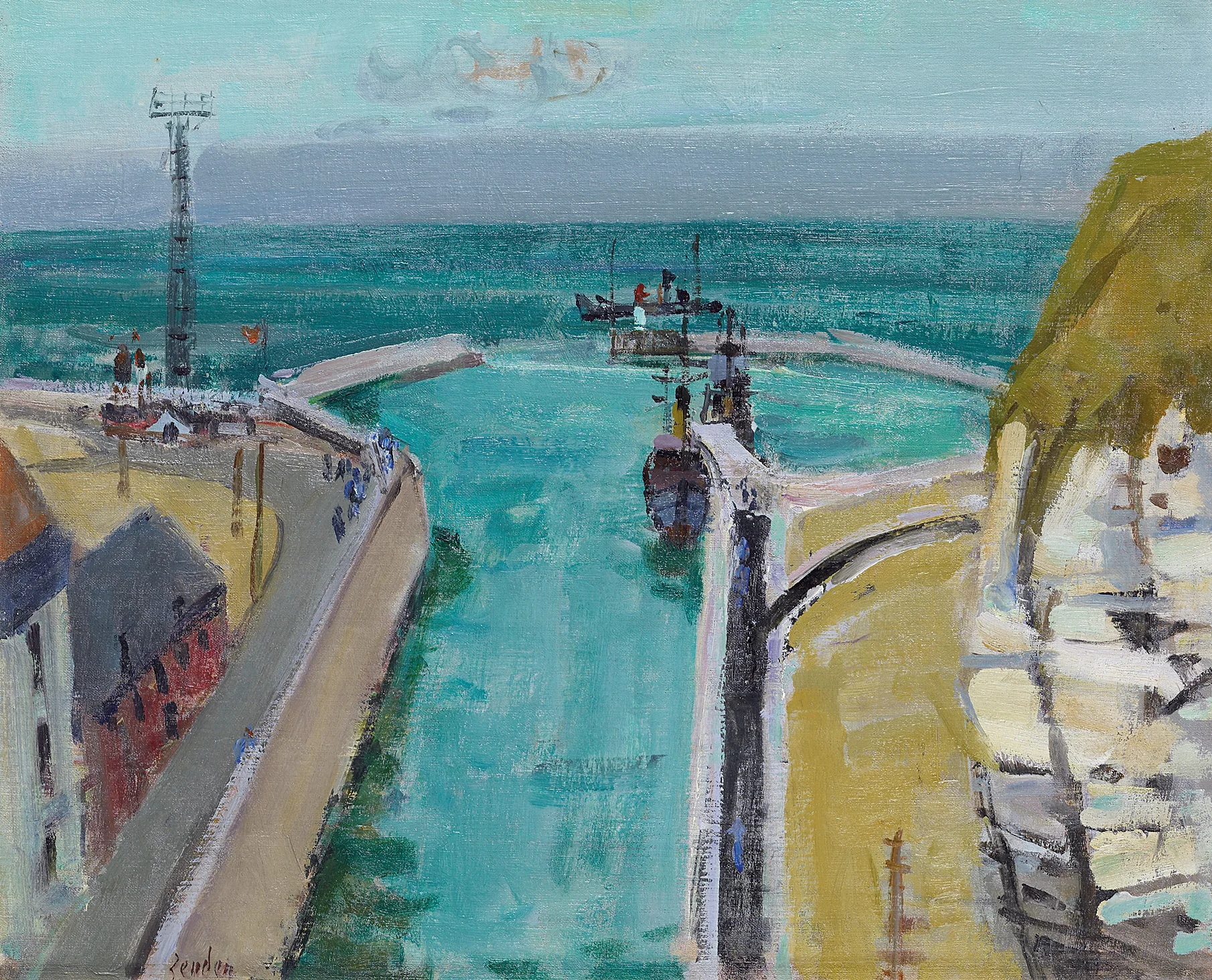 Hafeneinfahrt in Dieppe, 1953