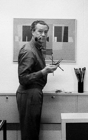 Der Künstler in seinem Atelier