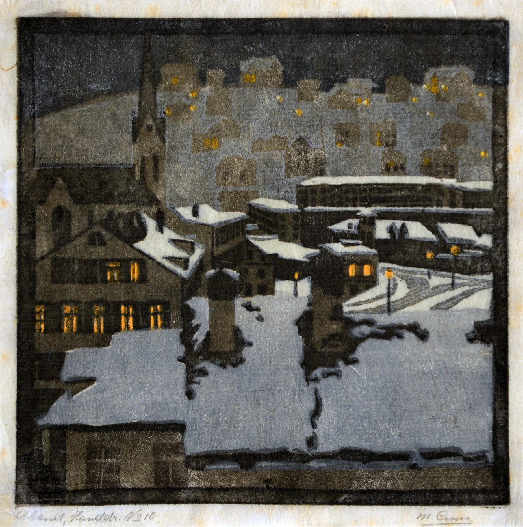 Abend, 1902. Farbholzschnitt