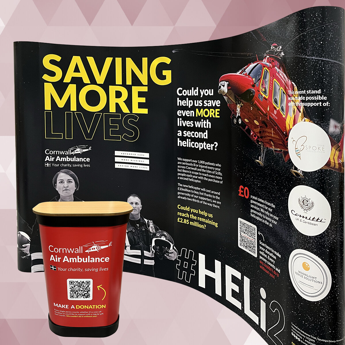 We&rsquo;ve been working with @idennacreative  on some more display stands this week, this time for local lifesaving charity @cornwallairamb . Look out for them at various events this Christmas and support the charity if you can.
#WePrintGreatBigThin