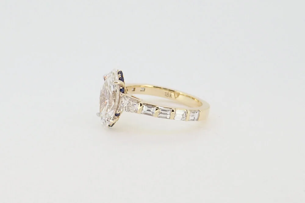 Custom Marquise Engagement Ring — Emily Sole