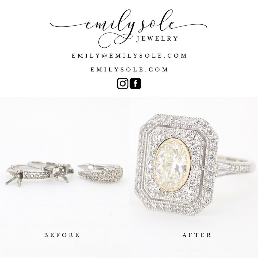 Time for an upgrade? Message me today and we&rsquo;ll get the ball rolling!

#houstoncustomjewelry #houstonjewelry #houstonjeweler #customjewelrydesign #beforeandafter #emilysolejewelry